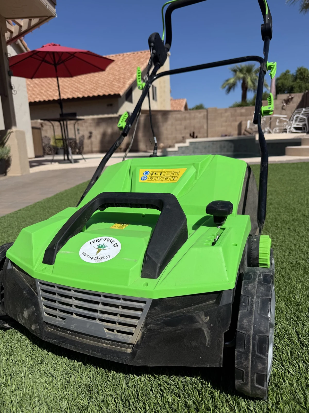 Turf Tune Up vacuum cleaning artificial turf