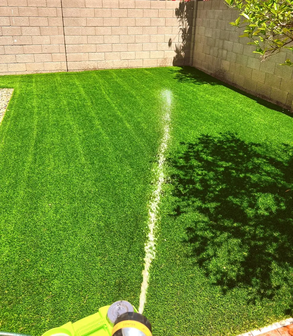 Artificial turf after a Turf Tune Up cleaning